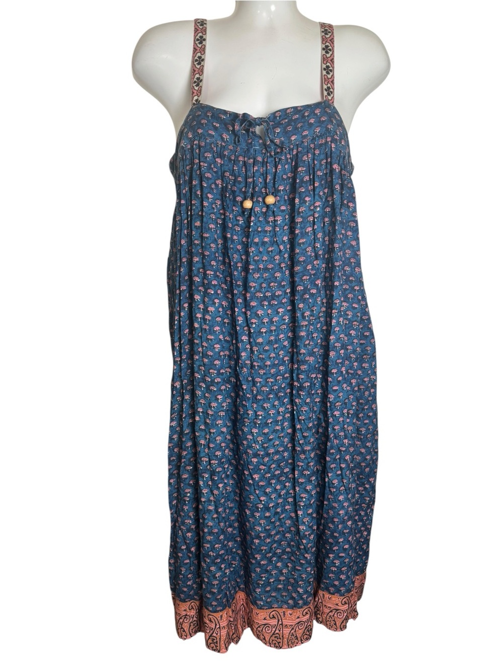 Natural Life Floral Paisley Rayon Midi Dress - Picture 3 of 8